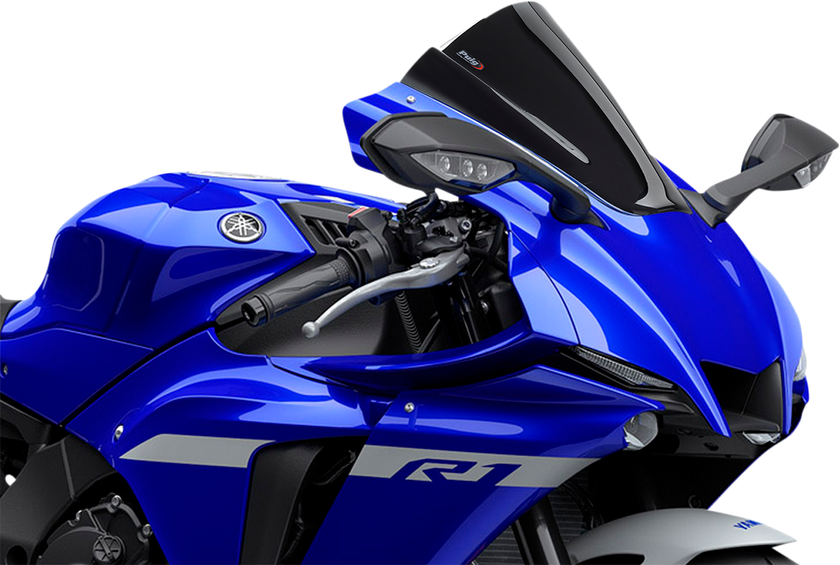 PUIG HI-TECH PARTS Race Windscreen - 13-1/4" - Black - YZF-R1 3826N
