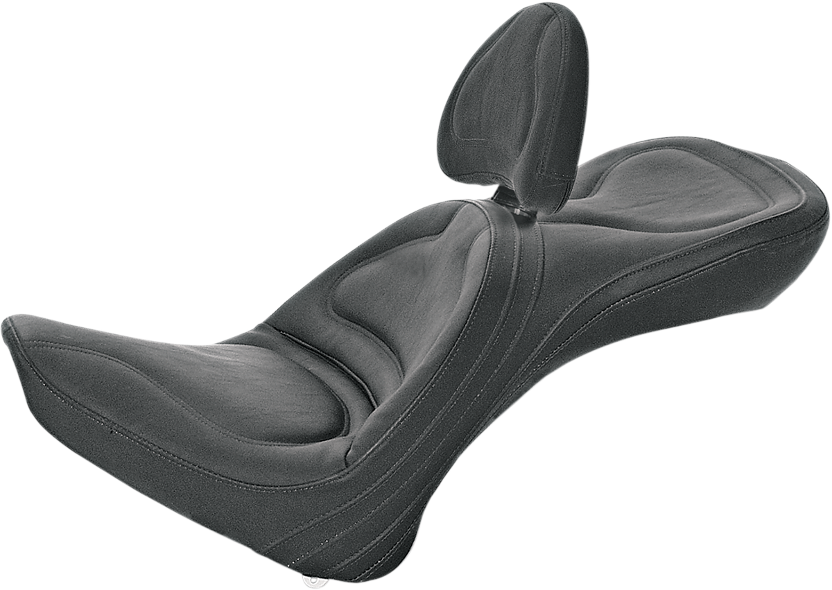 SADDLEMEN Seat - Explorer™ - With Backrest - Stitched - Black - FL/FX '00-'06 8152JS