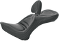 SADDLEMEN Seat - Explorer™ - With Backrest - Stitched - Black - FL/FX '00-'06 8152JS