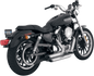 VANCE & HINES Shortshots Staggered Exhaust System - Chrome 17219