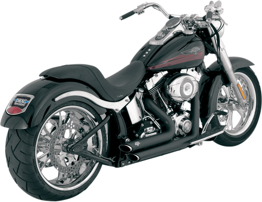 VANCE & HINES Shortshots Staggered Exhaust System - Matte Black Ceramic 47221