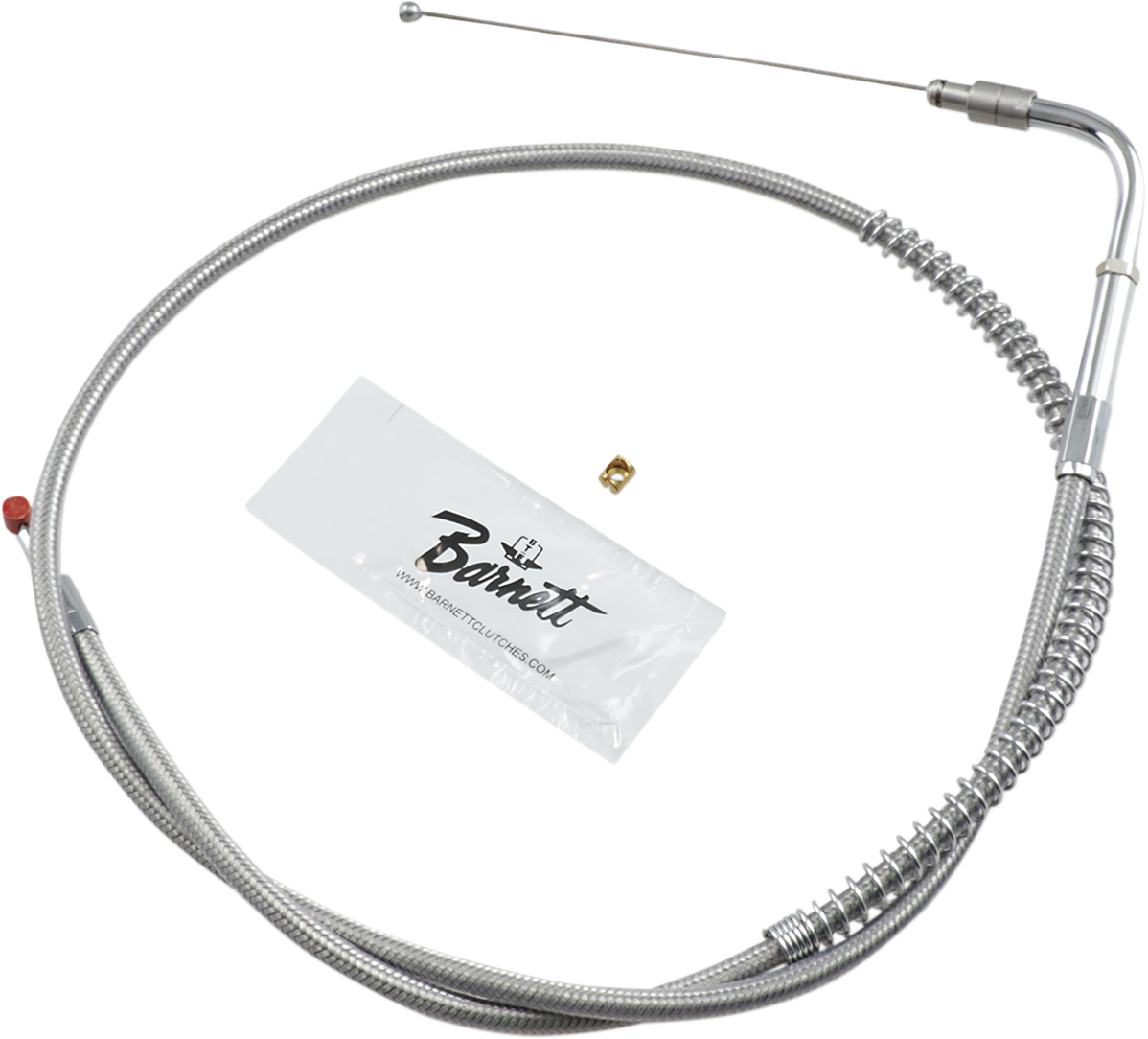 BARNETT Stainless Steel Throttle Cable - +6" - '06-'17 Softail/Dyna 102303002606