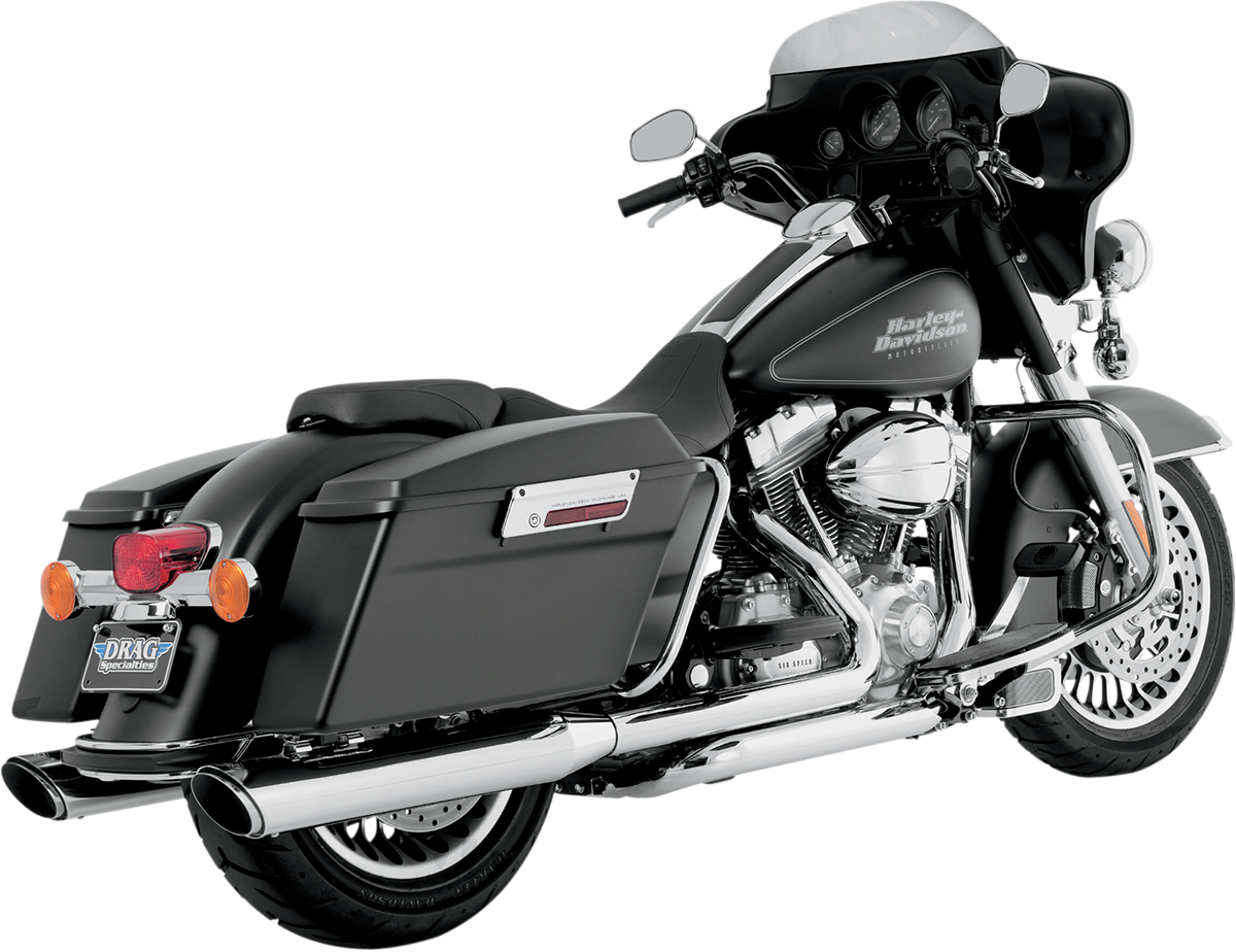 VANCE & HINES Twin Slash Slip-On Mufflers - Chrome - '95-'16 FL 16763