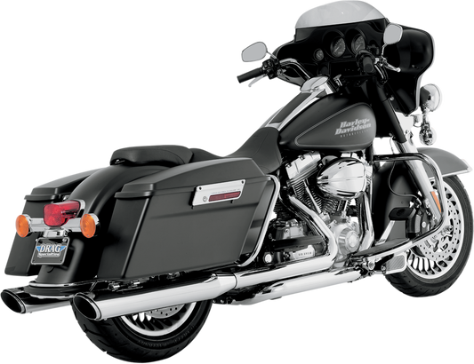 VANCE & HINES Twin Slash Slip-On Mufflers - Chrome - '95-'16 FL 16763
