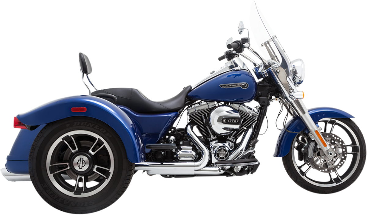 VANCE & HINES Twin Slash Slip-On Mufflers - Chrome - Freewheeler 16798