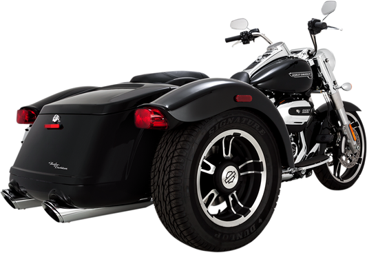 VANCE & HINES Twin Slash Slip-On Mufflers - Chrome - FLRT 16796