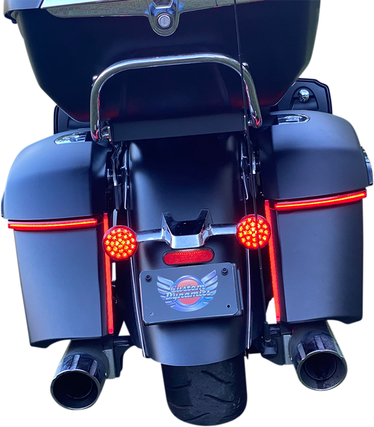 CUSTOM DYNAMICS Saddle Bag Lights - Red Lens - Indian CD-INDBAG-SWP-R