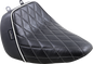 LE PERA Bare Bones Solo Seat - Diamond Stitch w/ White Stitching/Piping - Black - FLFB '18-'23 LYO-007DMWTP