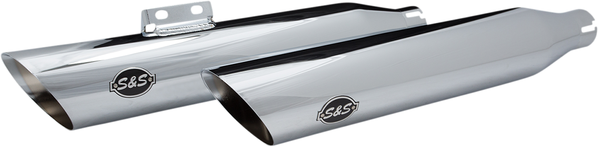 S&S CYCLE Slash-Cut Slip-On Mufflers - 50 State - Chrome - FLFB 550-0753B