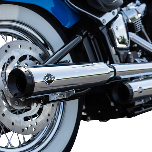 S&S CYCLE Grand National Slip-On Mufflers - 50-State - Chrome - FLHC/FLDE 550-0757B