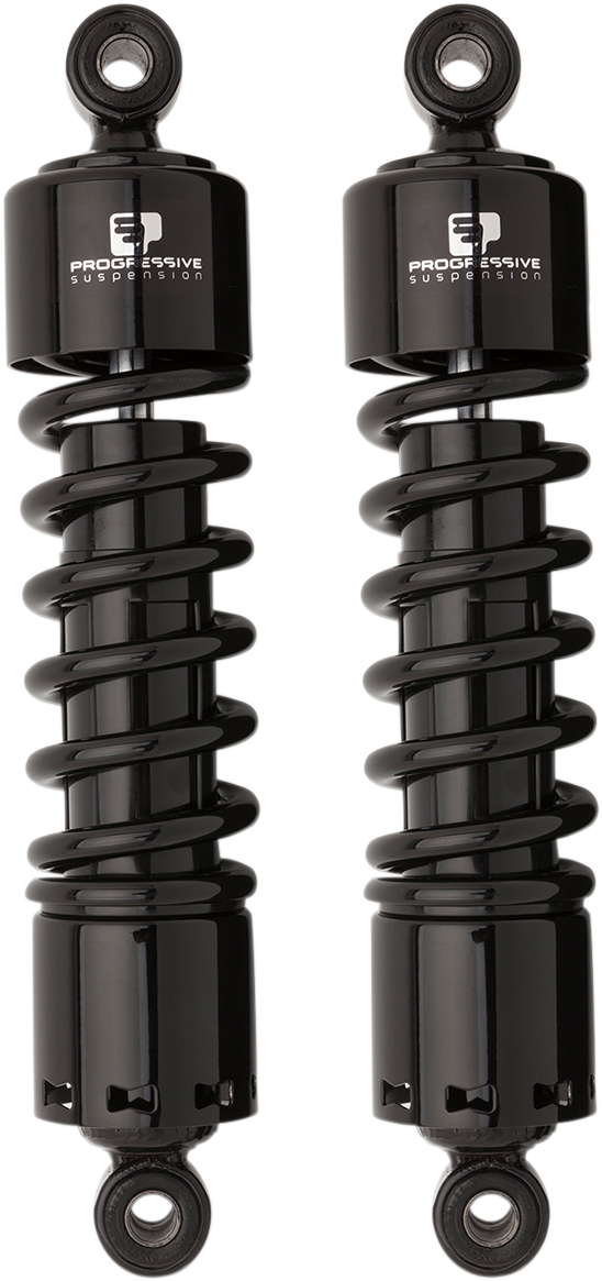 Progressive Suspension 412 Series Shock - 12 Inch Heavy Duty Black for Harley Dyna Models (412-4044B)