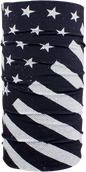 ZAN HEADGEAR Motley Tube® Black/White Flag T091 – Multi-Use Neck Gaiter and Headwear