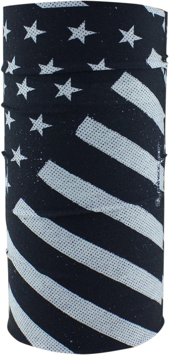 ZAN HEADGEAR Motley Tube® Fleece Lined Black and White Flag - Part Number TF091