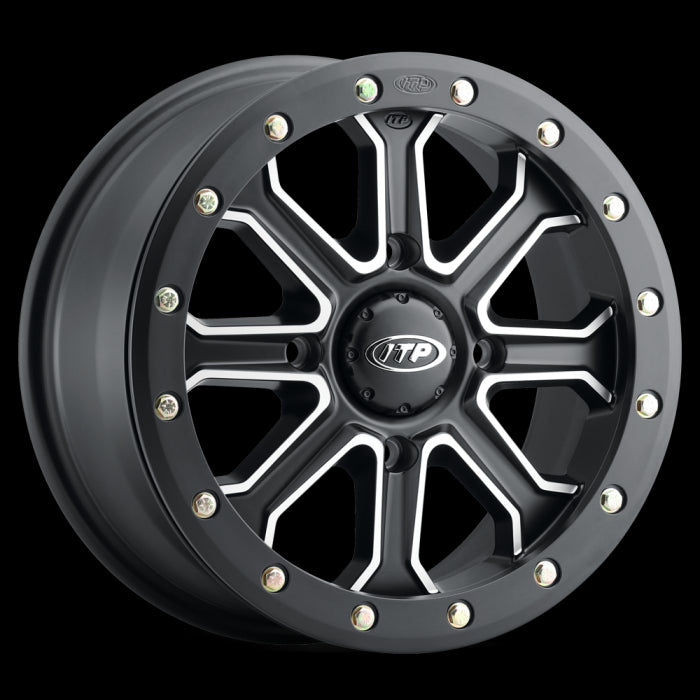 ITP Inertia Wheel 14x7 Inches Matte Black with Machined Accents - Part Number 1422526727B
