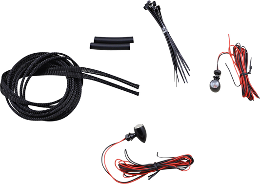 CUSTOM DYNAMICS Micro Turn Signals - Red -Black CD-MICRO-R-B
