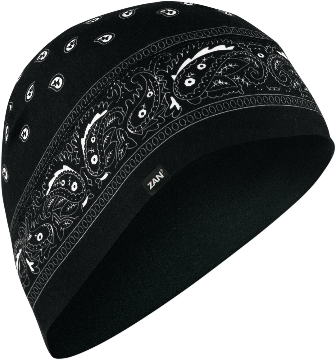 ZAN HEADGEAR SportFlex® Beanie Paisley Black WHLL101 – Comfortable, Stretchable Headwear with UV Protection