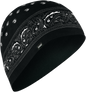ZAN HEADGEAR SportFlex® Beanie Paisley Black WHLL101 – Comfortable, Stretchable Headwear with UV Protection