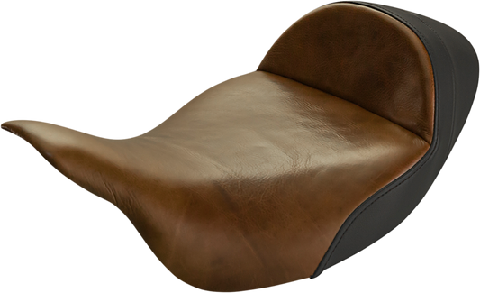 SADDLEMEN Lariat Solo Seat - Extended Reach - Distressed Brown - FL '08-'24 808-07B-0041EXT