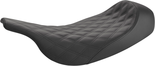 SADDLEMEN Renegade™ Solo Seat - Lattice Stitched - Black - FL '97-'07 897-07-002LS