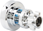 ARLEN NESS Cartridge Hub without TPMS - Rear - Chrome - Kit 71-755