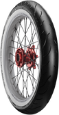 AVON Cobra Chrome AV91 Front Tire - 100/90-19 with Wide Whitewall for Power Cruisers and Touring Bikes