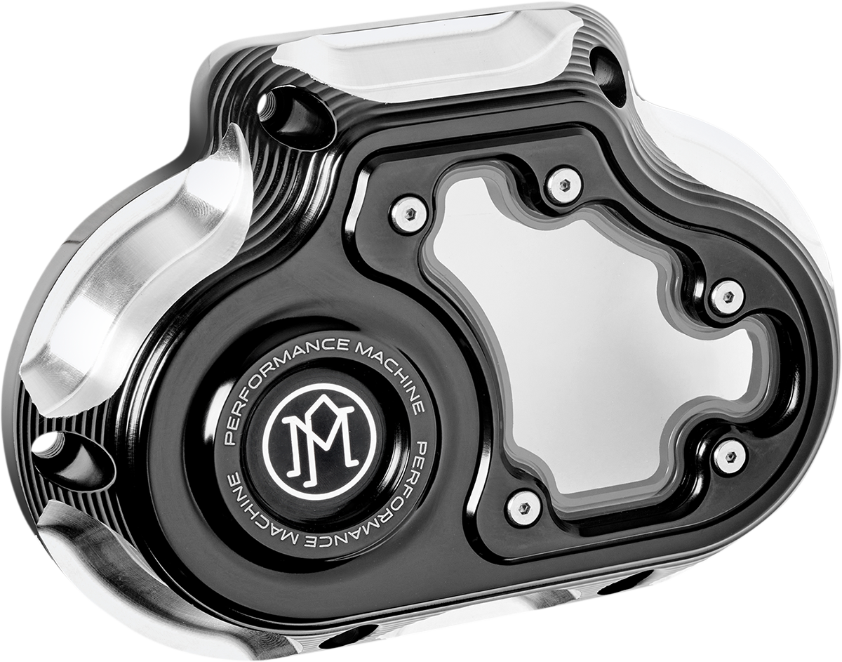 PERFORMANCE MACHINE (PM) Transmission Side Cover - Vision - Contrast Cut™ - M8 Softail 0177-2081M-BM
