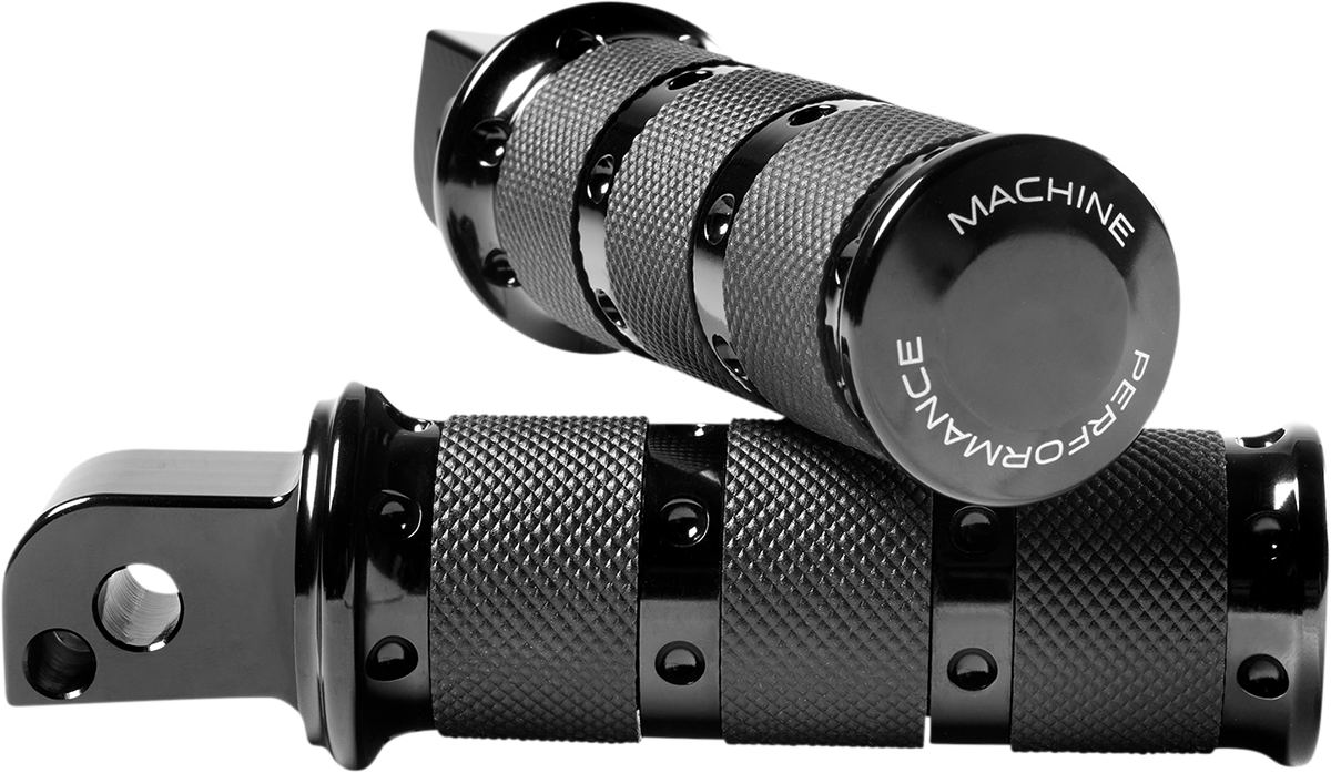 PERFORMANCE MACHINE (PM) Foot Pegs - Black - XLS - M8 - Passenger 0035-1249M-B