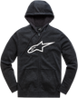 ALPINESTARS Ageless II Zip Hoodie - Black/White - 2XL 10385305210202X