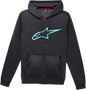 ALPINESTARS Ageless II Zip Hoodie - Charcoal/Turquoise - 2XL 10385305219762X