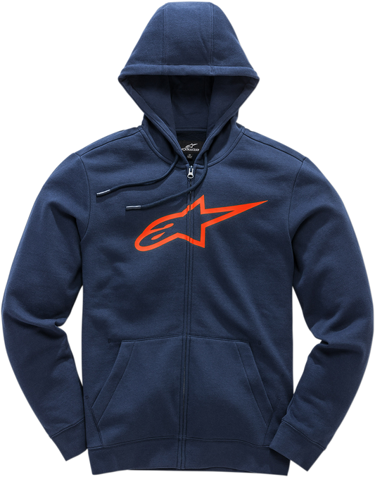 ALPINESTARS Ageless II Zip Hoodie - Navy/Red - Medium 1038530527030M