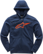 ALPINESTARS Ageless II Zip Hoodie - Navy/Red - Medium 1038530527030M