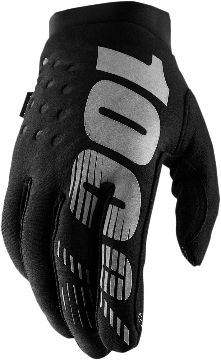 100% Women's Brisker Gloves - Black/Gray - Large 10005-00003