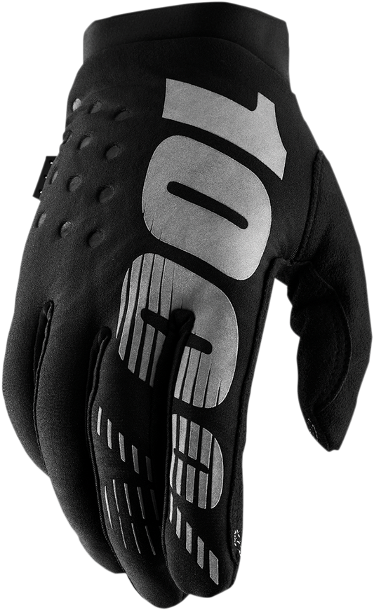 100% Women's Brisker Gloves - Black/Gray - Large 10005-00003