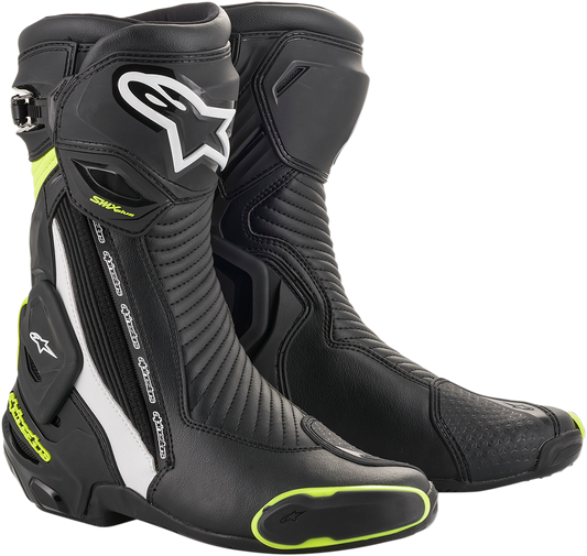 ALPINESTARS SMX Plus Boots - Black/White/Yellow Fluorescent - US 8 / EU 42 2221019-125-42