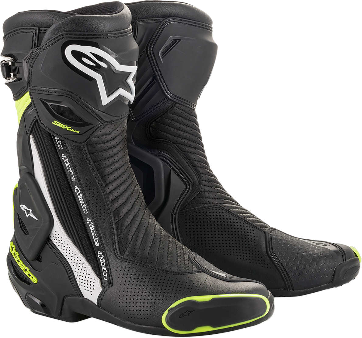 ALPINESTARS SMX Plus Vented Boots - Black/White/Yellow - US 6.5 / EU 40 2221119-125-40