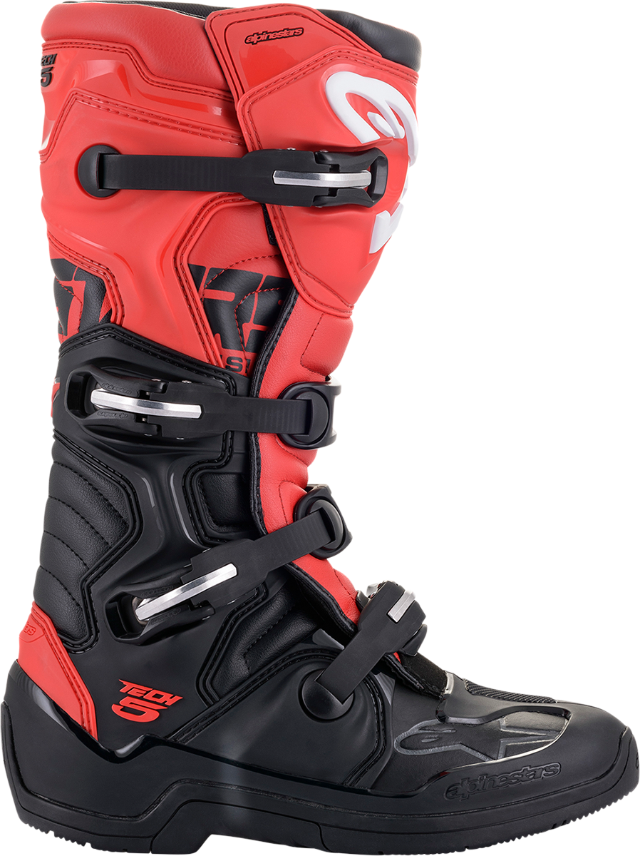 ALPINESTARS Tech 5 Boots - Black/Red- US 10 / EU 44.5 2015015-13-10