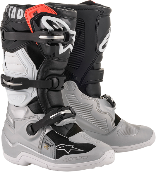 ALPINESTARS Youth Tech 7S Boot - Black/Silver/White/Gold - US 5 / EU 38 2015017-1829-5