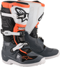 ALPINESTARS Youth Tech 7S Boot - Black/Gray/White/Orange Fluorescent - US 2 / EU 34 2015017-1124-2