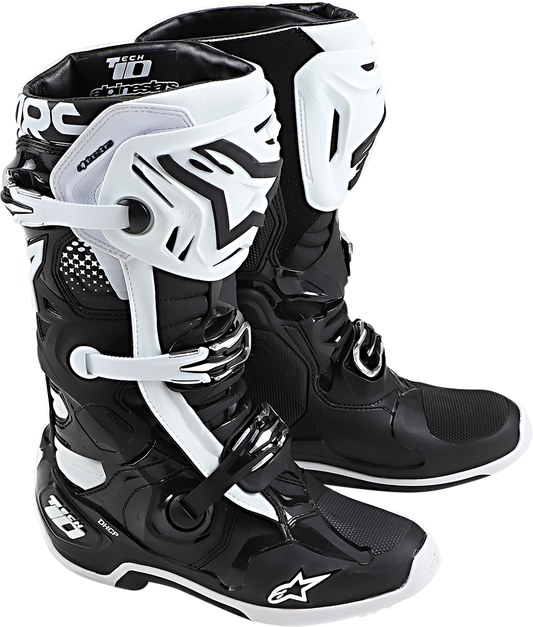 ALPINESTARS Tech 10 Boots - Black/White - US 12 / EU 47 2010020-12-12