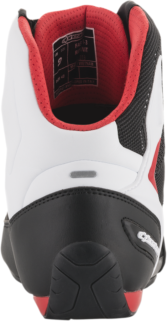 ALPINESTARS Faster-3 Rideknit® Shoes - Black/White/Red - US 11 / EU 44 2510319123-11