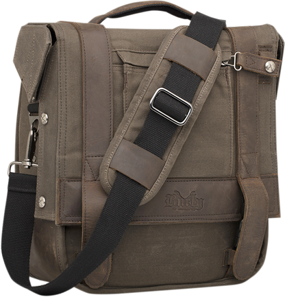 BURLY BRAND Voyager Detachable Waxed Cotton Saddlebag - Brown B15-1000D