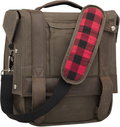 BURLY BRAND Voyager Detachable Waxed Cotton Saddlebag - Brown B15-1000D