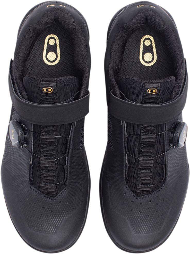 CRANKBROTHERS Stamp BOA® Flat Shoes - Black/Gold - US 7.5 STB01080A-7.5