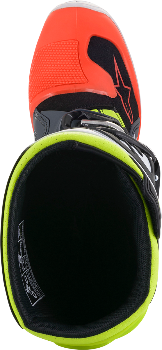ALPINESTARS Youth Tech 7S Boots - Black/Gray/Red/White/Yellow - US 8 / EU 42 2015017-9058-8