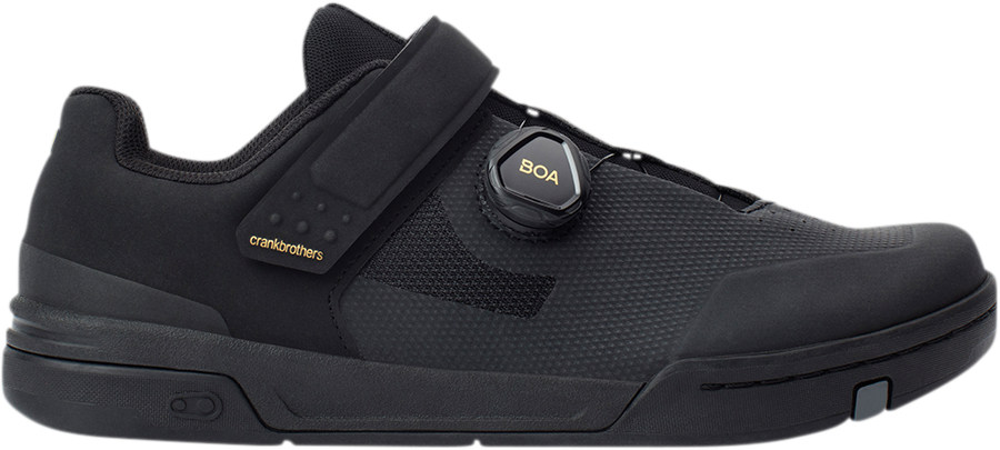 CRANKBROTHERS Stamp BOA® Flat Shoes - Black/Gold - US 8 STB01080A-8.0