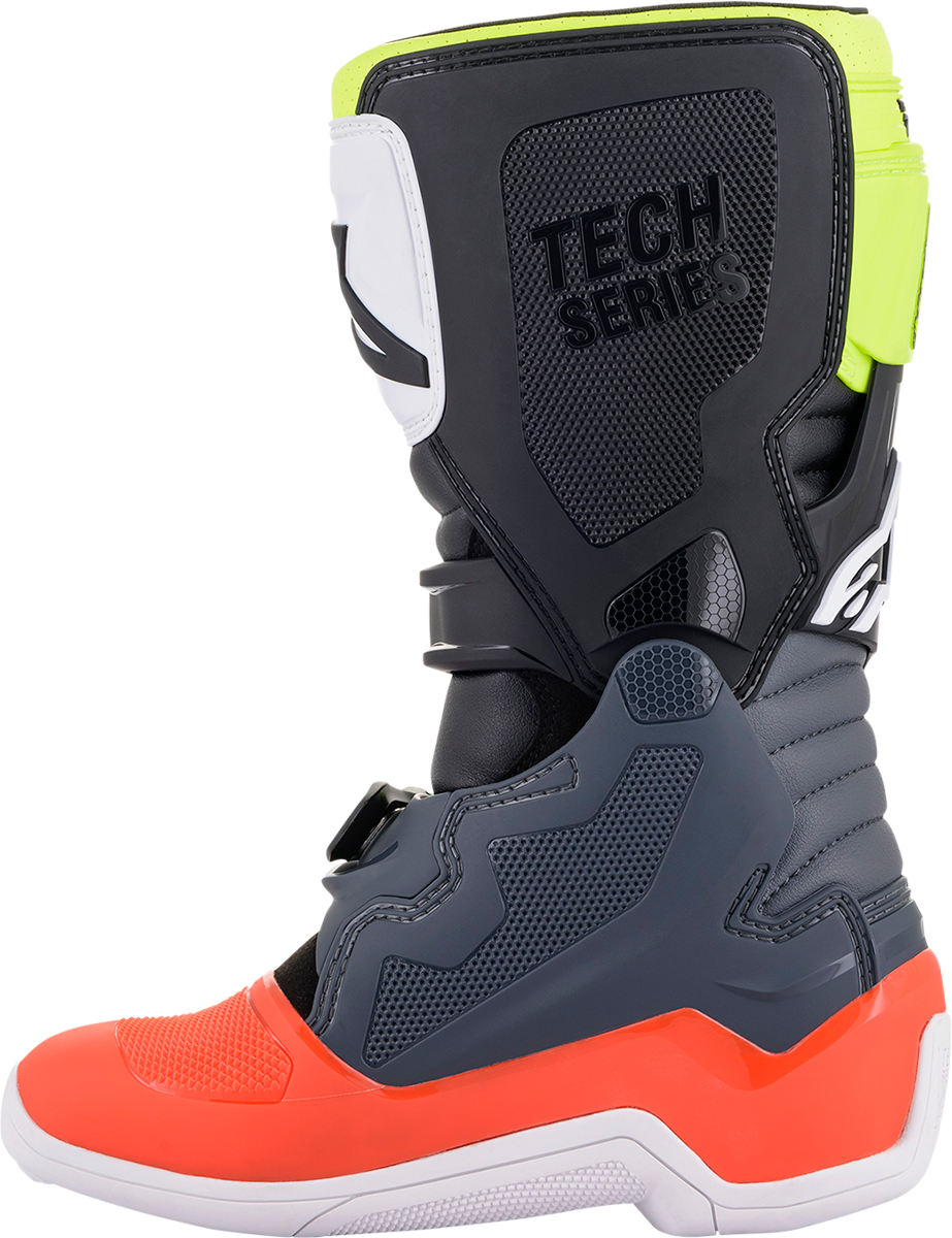 ALPINESTARS Youth Tech 7S Boots - Black/Gray/Red/White/Yellow - US 3 / EU 35.5 2015017-9058-3