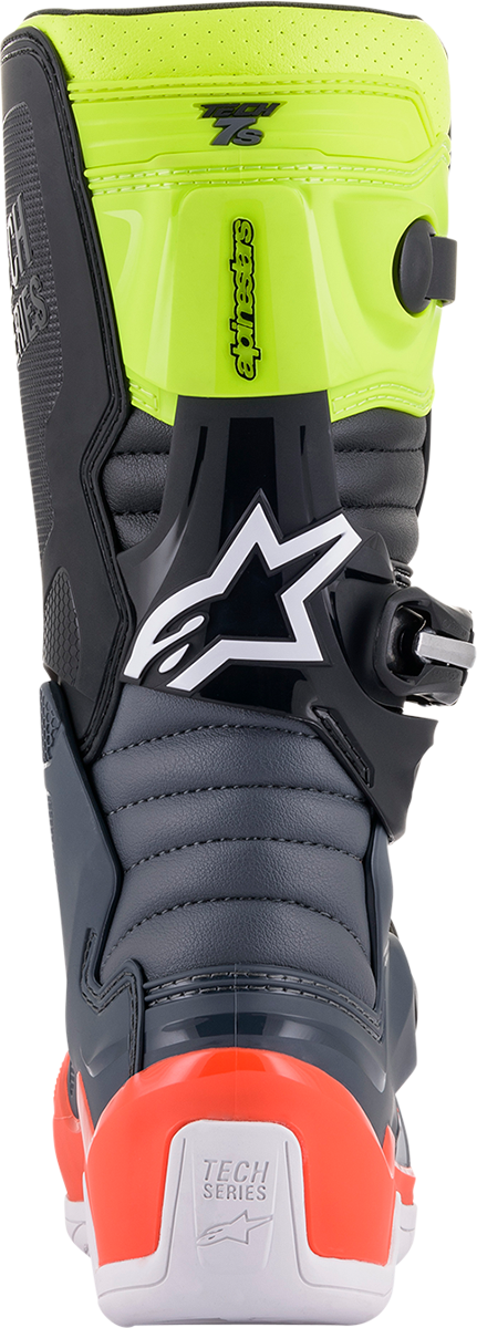ALPINESTARS Youth Tech 7S Boots - Black/Gray/Red/White/Yellow - US 3 / EU 35.5 2015017-9058-3