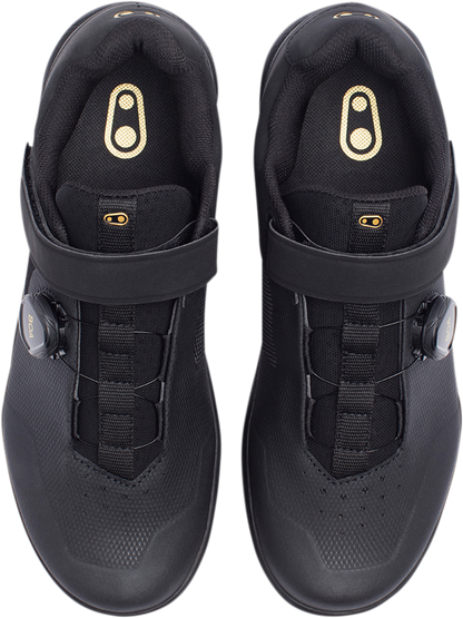 CRANKBROTHERS Stamp BOA® Flat Shoes - Black/Gold - US 8.5 STB01080A-8.5