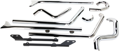 BASSANI XHAUST True Duals Exhaust System with Fishtail Mufflers - 36" - Softail 1S26E-36