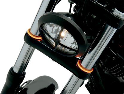 CUSTOM DYNAMICS WRAPZ® Fork Lights - 41 mm - Amber Lens TW41AA